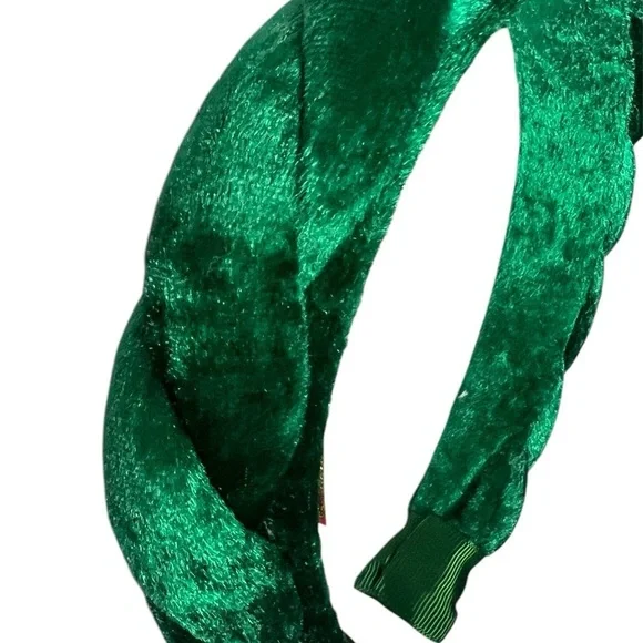The Vintage Cosmetic Company Thick Braided Green Bubble Headband - Picture 2 of 5
